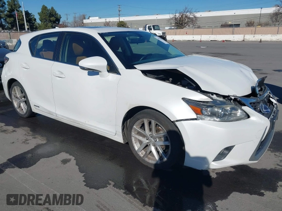 2014 Lexus CT 200h with VIN JTHKD5BH5E2203604, listed as a IAAI auction lot 41372030 with 147,449 mi miles and . Bid and sale history available at DreamBid. Image 1.