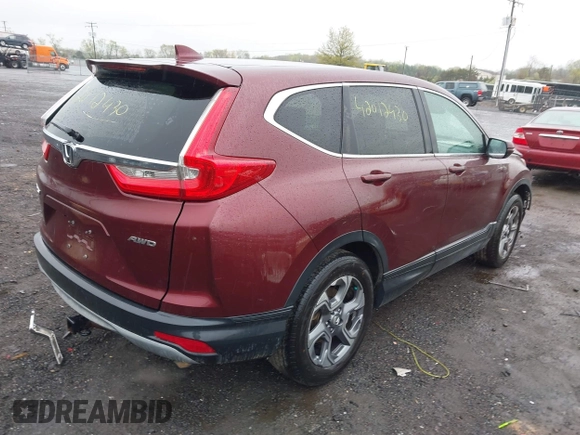 2017 Honda CR-V EX with VIN 2HKRW2H52HH628285, listed as a IAAI auction lot 42012430 with 115,822 mi miles. Bid and sale history available at carsss.com. Image 4.