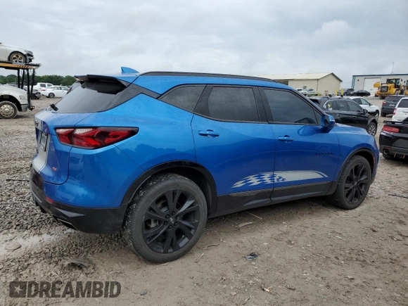 2020 Chevrolet Blazer RS with VIN 3GNKBKRS7LS561822, listed as a Copart auction lot 58831935 with 76,069 mi miles and Salvage title. Bid and sale history available at DreamBid. Image 3.