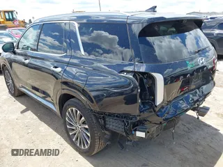 2024 Hyundai Palisade Calligraphy z VIN KM8R7DGE4RU710628, wystawiony jako IAAI lot #42223597 z przebiegiem 39 156 mil mil oraz . Historia ofert i sprzedaży dostępna na DreamBid. Obrazek 3.