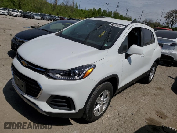2021 Chevrolet Trax LT with VIN KL7CJPSM4MB368224, listed as a Copart auction lot 49455004 with 9,040 mi miles and Salvage Title. Bid and sale history available at carsss.com. Image 1.