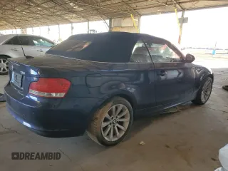 2011 BMW 1 Series 128i with VIN WBAUL7C53BVM81003, listed as a Copart auction lot 43986665 with Not provided miles and Salvage title. Bid and sale history available at DreamBid. Image 3.