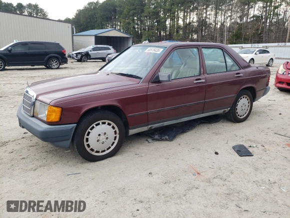 1986 Mercedes-Benz 190 E z VIN WDBDA24D1GF156335, wystawiony jako Copart lot #50976435 z przebiegiem 106 109 mil mil oraz Czysty tytuł • Clean title. Historia ofert i sprzedaży dostępna na DreamBid. Obrazek 1.