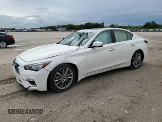 2024 Infiniti Q50 Luxe with VIN JN1EV7BPXRM600978, listed as a Copart auction lot 58965105 with 9,445 mi miles and Non repairable. Bid and sale history available at DreamBid. Image 1.