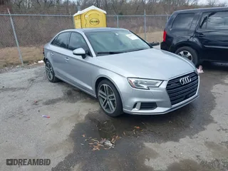 2018 Audi A3 Sedan Premium with VIN WAUB8GFF1J1086563, listed as a IAAI auction lot 41449725 with 82,901 mi miles. Bid and sale history available at carsss.com. Image 1.