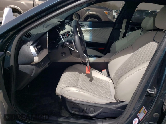 2023 Genesis G70 3.3T with VIN KMTG54TE4PU113520, listed as a Copart auction lot 49345075 with 35,625 mi miles and Salvage Title. Bid and sale history available at DreamBid. Image 7.