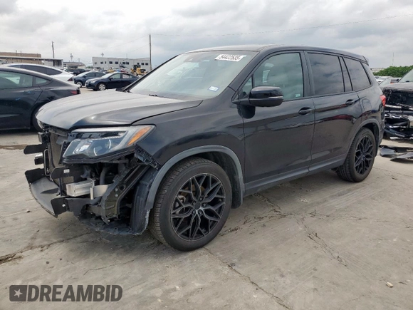 2019 Honda Passport EX-L z VIN 5FNYF7H5XKB011151, wystawiony jako Copart lot #54422535 z przebiegiem 74 277 mil mil oraz Szkoda całkowita • Salvage title. Historia ofert i sprzedaży dostępna na DreamBid. Obrazek 1.