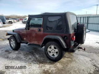 2001 Jeep Wrangler SE with VIN 1J4FA29P91P308872, listed as a Copart auction lot 45676435 with 179,486 mi miles and Salvage Title. Bid and sale history available at carsss.com. Image 2.