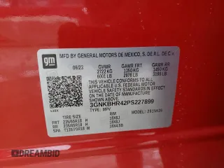 2023 Chevrolet Blazer LT with VIN 3GNKBHR42PS227899, listed as a Copart auction lot 45288295 with 30,408 mi miles and Salvage title. Bid and sale history available at DreamBid. Image 14.