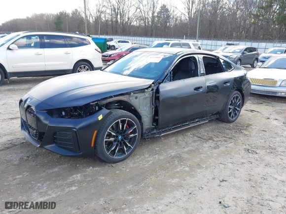 2023 BMW i4 M50 with VIN WBY33AW04PFP30422, listed as a IAAI auction lot 41359006 with 23,199 mi miles. Bid and sale history available at carsss.com. Image 2.