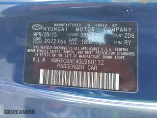 2016 Hyundai Veloster Turbo with VIN KMHTC6AE4GU260112, listed as a IAAI auction lot 41868273 with 130,853 mi miles. Bid and sale history available at carsss.com. Image 9.