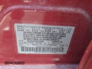 2014 Nissan Sentra SR with VIN 3N1AB7AP0EY329686, listed as a IAAI auction lot 41355239 with 101,258 mi miles and . Bid and sale history available at DreamBid. Image 9.