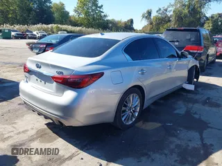 2020 Infiniti Q50 Luxe with VIN JN1EV7AR6LM256477, listed as a IAAI auction lot 40631166 with 89,908 mi miles and . Bid and sale history available at DreamBid. Image 4.