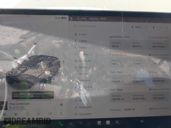 2023 Tesla Model Y Long Range with VIN 7SAYGDEE8PF815622, listed as a IAAI auction lot 41515433 with 70,862 mi miles and . Bid and sale history available at DreamBid. Image 7.
