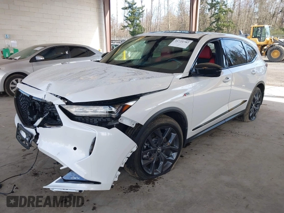 2023 Acura MDX w/A-Spec Package with VIN 5J8YE1H01PL030004, listed as a IAAI auction lot 41724782 with 15,835 mi miles and . Bid and sale history available at DreamBid. Image 17.