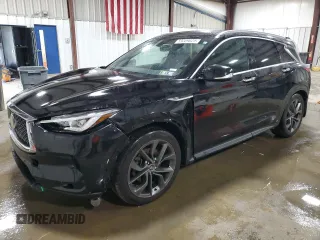 2019 Infiniti QX50 Luxe with VIN 3PCAJ5M38KF105442, listed as a Copart auction lot 59209025 with 129,840 mi miles and Salvage title. Bid and sale history available at DreamBid. Image 1.