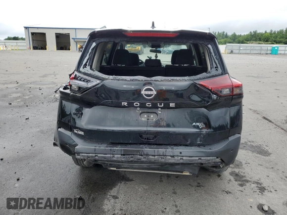 2023 Nissan Rogue S with VIN 5N1BT3AB8PC762983, listed as a Copart auction lot 64317934 with 34,652 mi miles and Salvage title. Bid and sale history available at DreamBid. Image 6.
