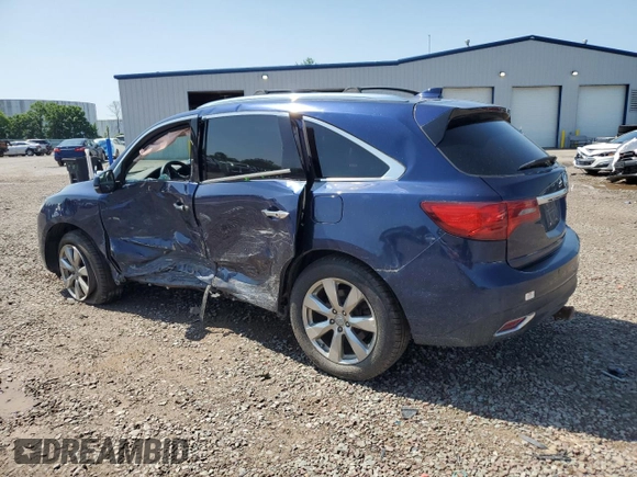 2015 Acura MDX Advance with VIN 5FRYD4H84FB017966, listed as a Copart auction lot 61664895 with Not provided miles and Salvage title. Bid and sale history available at DreamBid. Image 2.
