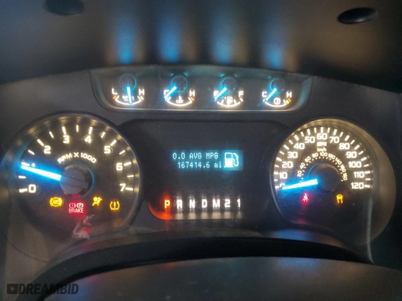 2014 Ford F-150 XL with VIN 1FTMF1CM3EKF27806, listed as a Copart auction lot 51013785 with 167,414 mi miles and Salvage Title. Bid and sale history available at carsss.com. Image 9.