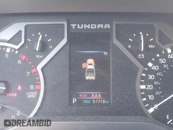 2022 Toyota Tundra with VIN 5TFKB5CDXNX001458, listed as a IAAI auction lot 42640278 with 51,718 mi miles and . Bid and sale history available at DreamBid. Image 15.