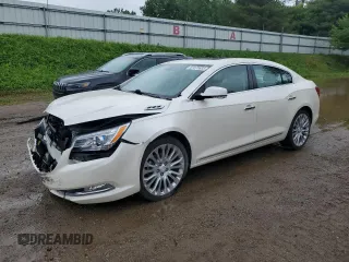 2014 Buick LaCrosse Premium II with VIN 1G4GF5G34EF144256, listed as a Copart auction lot 61575635 with 55,161 mi miles and Salvage title. Bid and sale history available at DreamBid. Image 1.