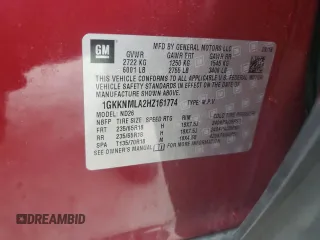 2017 GMC Acadia SLT with VIN 1GKKNMLA2HZ161774, listed as a Copart auction lot 48382065 with 80,477 mi miles and Salvage title. Bid and sale history available at DreamBid. Image 16.