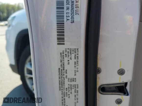 2022 Jeep Cherokee Latitude Lux with VIN 1C4PJLMN4ND524075, listed as a Copart auction lot 51060215 with 57,056 mi miles and Clean title. Bid and sale history available at DreamBid. Image 13.