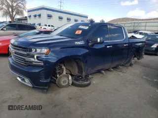 2022 Chevrolet Silverado 1500 High Country with VIN 1GCUYHED5NZ210097, listed as a Copart auction lot 44744185 with Not Provided miles and Salvage Title. Bid and sale history available at DreamBid. Image 1.