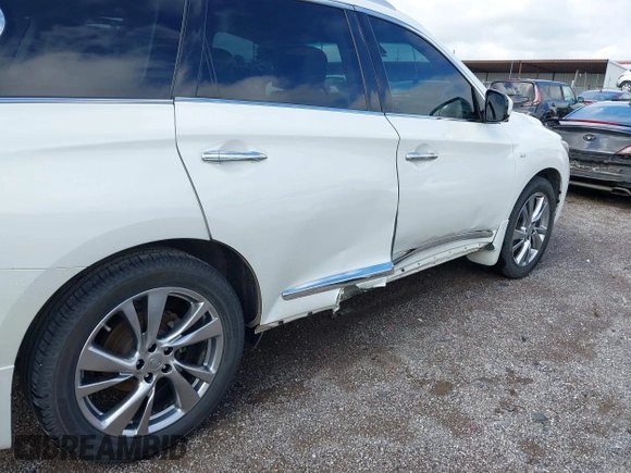 2015 Infiniti QX60 with VIN 5N1AL0MM4FC529446, listed as a IAAI auction lot 42367041 with 116,481 mi miles and . Bid and sale history available at DreamBid. Image 6.