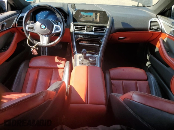2021 BMW 8 Series 840i with VIN WBADZ2C05MCG36741, listed as a Copart auction lot 75273884 with 31,441 mi miles and Salvage Title. Bid and sale history available at carsss.com. Image 8.