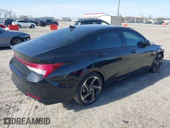 2023 Hyundai Elantra N Line z VIN KMHLR4AF9PU609633, wystawiony jako IAAI lot #41758887 z przebiegiem 24 000 mil mil oraz . Historia ofert i sprzedaży dostępna na DreamBid. Obrazek 4.