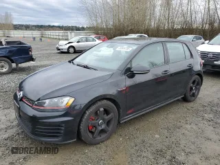 2016 Volkswagen Golf GTI SE with VIN 3VW5T7AU4GM009845, listed as a Copart auction lot 48909785 with 87,379 mi miles and Salvage Title. Bid and sale history available at carsss.com. Image 1.