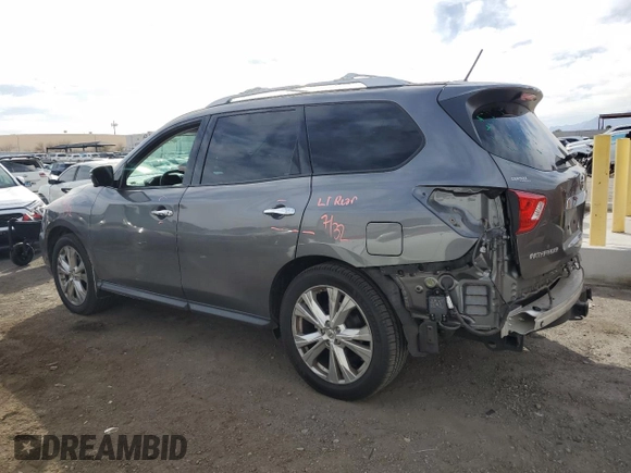 2018 Nissan Pathfinder SL with VIN 5N1DR2MN5JC670650, listed as a Copart auction lot 47557455 with 49,517 mi miles and Salvage Title. Bid and sale history available at carsss.com. Image 2.