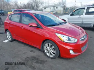 2014 Hyundai Accent SE with VIN KMHCU5AE8EU169963, listed as a IAAI auction lot 41859498 with 41,086 mi miles. Bid and sale history available at carsss.com. Image 1.
