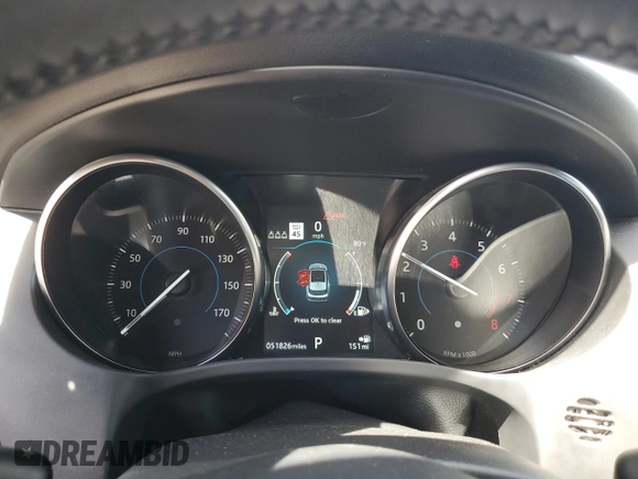 2020 Jaguar F-Pace 25t Premium with VIN SADCJ2FX2LA639994, listed as a Copart auction lot 53657685 with 51,826 mi miles and Salvage title. Bid and sale history available at DreamBid. Image 9.