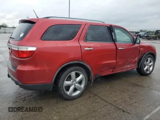 2011 Dodge Durango Citadel with VIN 1D4SE5GT3BC695425, listed as a Copart auction lot 57605535 with 186,998 mi miles and Salvage title. Bid and sale history available at DreamBid. Image 3.