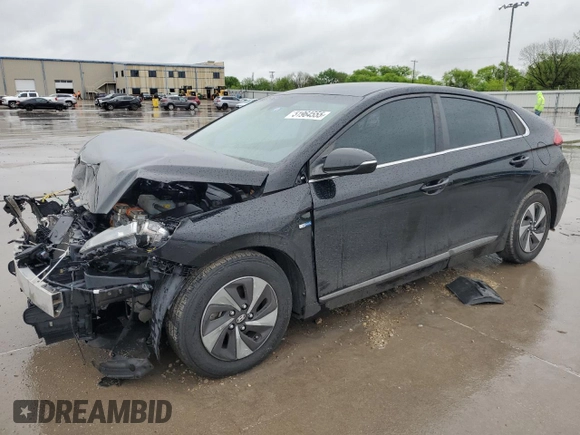 2019 Hyundai Ioniq SEL with VIN KMHC75LC0KU134817, listed as a Copart auction lot 51964555 with 95,837 mi miles and Salvage Title. Bid and sale history available at DreamBid. Image 1.