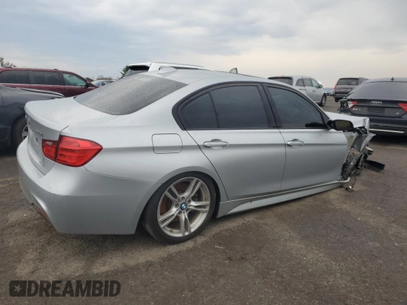 2015 BMW 3 Series 328i xDrive with VIN WBA3B5G57FNS14630, listed as a Copart auction lot 52929145 with 135,998 mi miles and Salvage Title. Bid and sale history available at carsss.com. Image 3.
