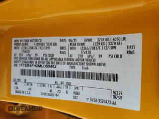 2021 Ford Ranger XL with VIN 1FTER4FH2MLD55482, listed as a Copart auction lot 65047793 with 28,856 mi miles and . Bid and sale history available at DreamBid. Image 12.