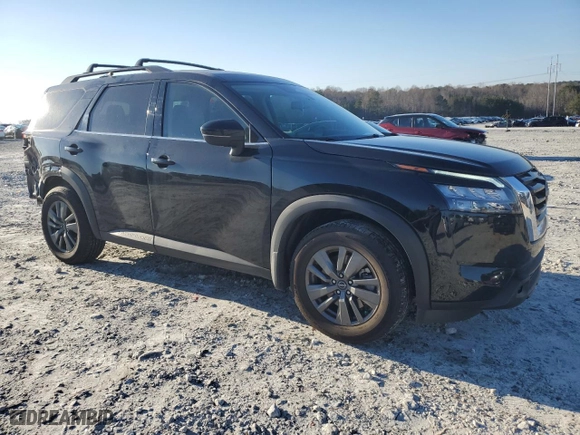 2023 Nissan Pathfinder SV with VIN 5N1DR3BC6PC231683, listed as a Copart auction lot 44133005 with 33,994 mi miles and Salvage Title. Bid and sale history available at carsss.com. Image 4.