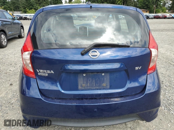 2017 Nissan Note SV with VIN 3N1CE2CP7HL365389, listed as a Copart auction lot 61293065 with 43,538 mi miles and Salvage title. Bid and sale history available at DreamBid. Image 6.