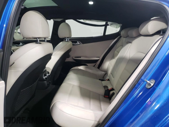 2018 Kia Stinger GT2 with VIN KNAE55LC0J6015877, listed as a Copart auction lot 84607304 with 56,230 mi miles and Salvage Title. Bid and sale history available at DreamBid. Image 10.