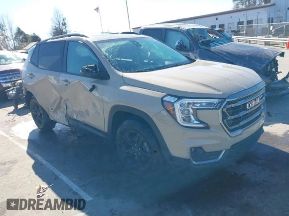 2022 GMC Terrain AT4 with VIN 3GKALYEVXNL310167, listed as a IAAI auction lot 41745298 with 65,195 mi miles. Bid and sale history available at carsss.com. Image 1.