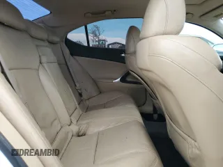 2008 Lexus IS with VIN JTHBK262685075547, listed as a Copart auction lot 52454725 with 140,289 mi miles and Salvage Title. Bid and sale history available at carsss.com. Image 10.