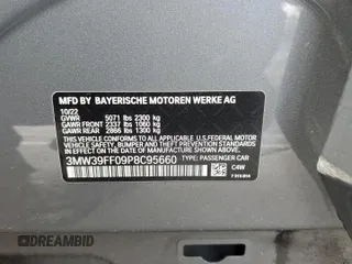 2023 BMW 3 Series 330e with VIN 3MW39FF09P8C95660, listed as a Copart auction lot 47651645 with 28,484 mi miles and Salvage Title. Bid and sale history available at carsss.com. Image 13.