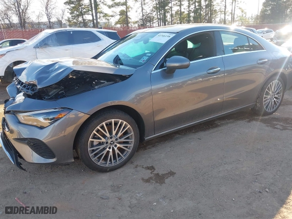 2025 Mercedes-Benz CLA with VIN W1K5J4HB0SN512434, listed as a IAAI auction lot 41346198 with 11,260 mi miles. Bid and sale history available at carsss.com. Image 17.