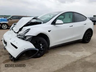2021 Tesla Model Y Long Range z VIN 5YJYGDEE7MF112425, wystawiony jako Copart lot #55803825 z przebiegiem 51 067 mil mil oraz Szkoda całkowita • Salvage title. Historia ofert i sprzedaży dostępna na DreamBid. Obrazek 1.