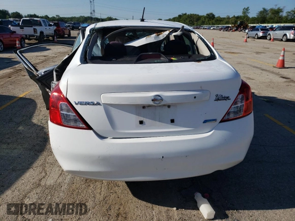 2012 Nissan Versa SV with VIN 3N1CN7AP6CL821648, listed as a Copart auction lot 63404034 with 0 mi miles and Salvage Title. Bid and sale history available at carsss.com. Image 6.