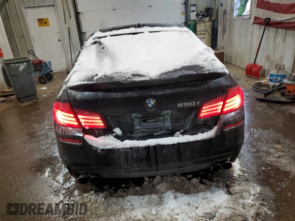 2012 BMW 5 Series 550i with VIN WBAFR9C57CDX78737, listed as a Copart auction lot 41994265 with 77,796 mi miles and Salvage Title. Bid and sale history available at carsss.com. Image 6.