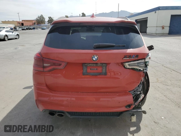 2020 BMW X3 M Competition with VIN 5YMTS0C07LLT11082, listed as a Copart auction lot 50587255 with 64,948 mi miles and Salvage Title. Bid and sale history available at carsss.com. Image 6.